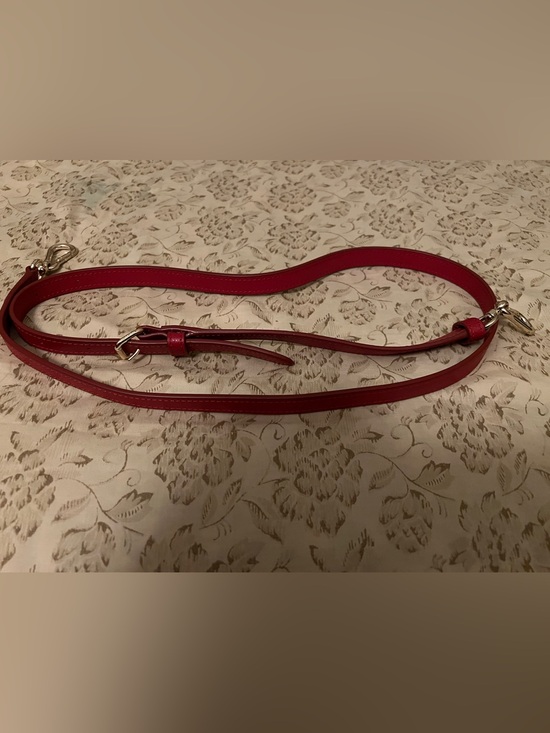 Other - Red Leather Crossbody Strap Gold Hardware • Adjustable • Accessory- NWOT
